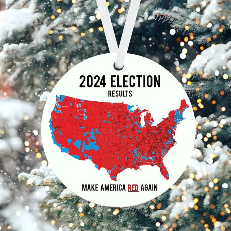 Donald Trump Election Results Map Ornament