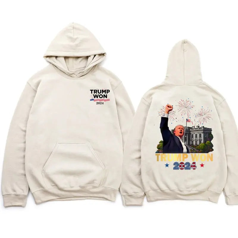 Donald Trump Shirt, Trump Won Shirt , Hoodie , Crewneck Sweatshirt And T-shirt, For Men And Women, Trump Won 2024