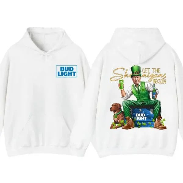 Donald Trump St.Patrick's Day Shirt, Trump Supporter Sweatshirt, B^d Light Hoodie, Beer Drinking Shirt For Men And Women, Funny Drinking Tee