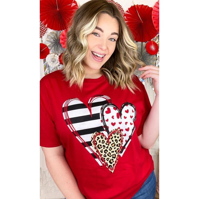 Doodle Hearts Valentine Shirt, Valentine day Sweatshirt, Hearts Shirt, For Women, For Men