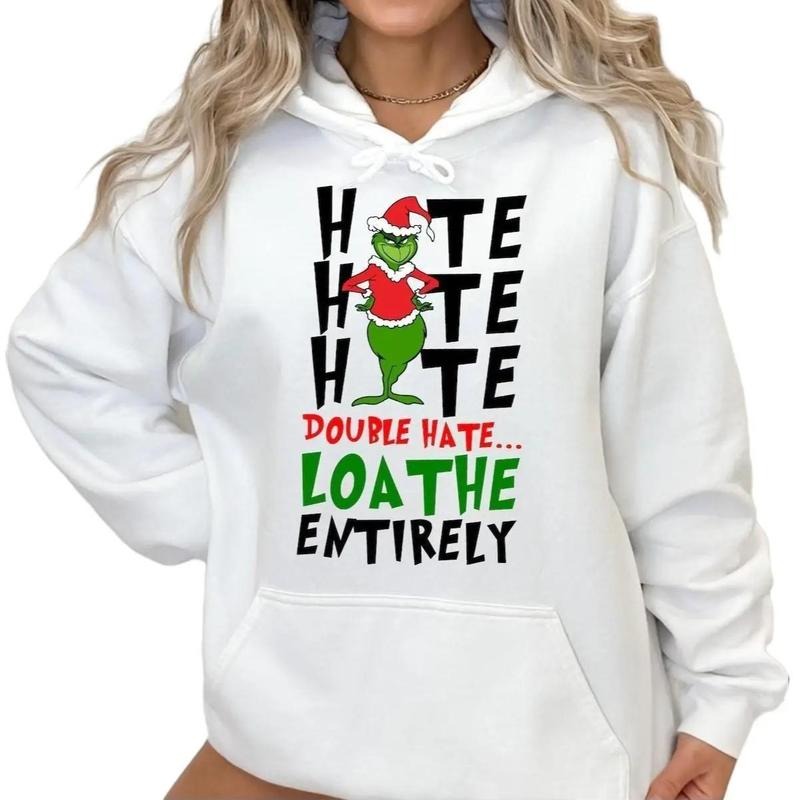 Double Hate Grinch Sweatshirt, Hate Hate Hate Sweatshirt