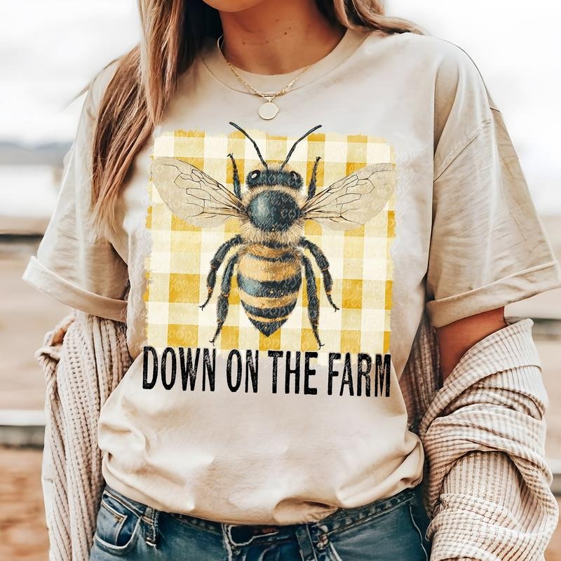 Down on the Farm Bee DTF Transfers - THIS IS NOT A SHIRT