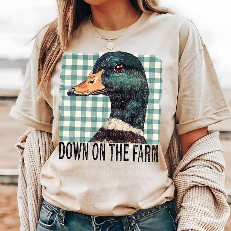 Down on the Farm Duck DTF Transfers - THIS IS NOT A SHIRT