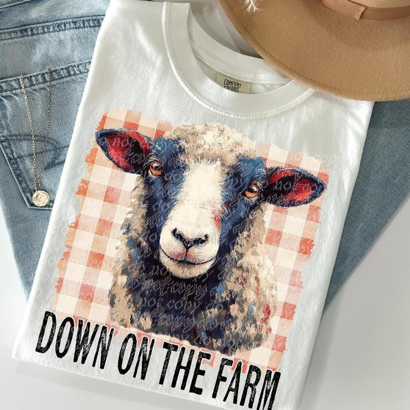 Down on the Farm Sheep DTF Transfers - THIS IS NOT A SHIRT
