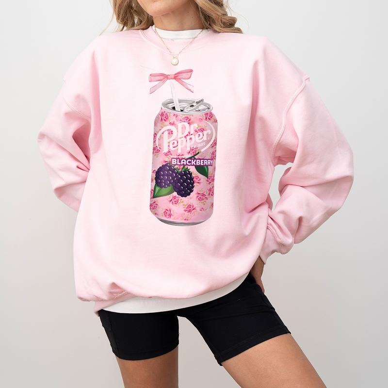 Dr Pepper Blackberry Coquette Dr Pepper Can With Bow Sweatshirt, Dr Pepper T Shirt, Dr Pepper Soda Sweatshirt, Coquette Valentine Sweatshirt
