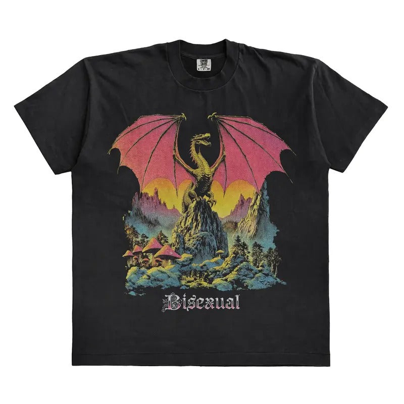 Dragon Bisexual Fantasy 60s T-Shirt Sweatshirt Hoodie