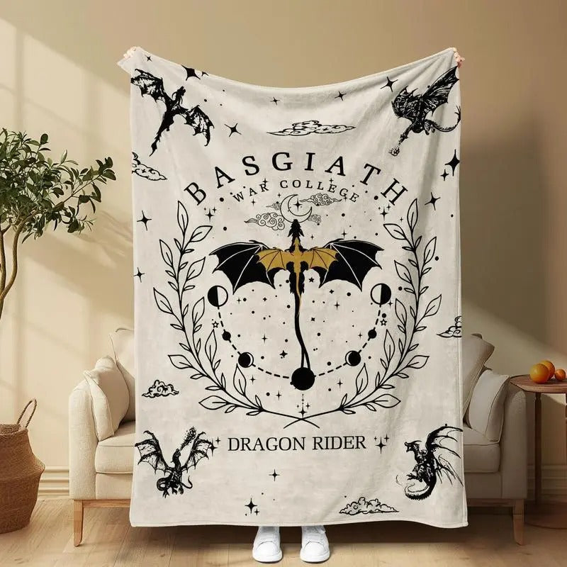 Dragon Pattern Blanket, 1 Count Soft Comfortable Throw Blanket, Bedroom Bedding Blankets, Decorative Warm Napping Blanket for Home Office Travel Camping, Home Decor Comfy Blanket