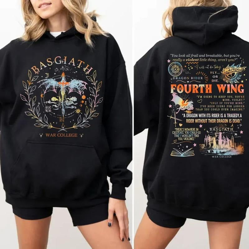 Dragon Rider, Xaden Riorson, Fourth Wing Sweatshirt, Fantasy Reader, Basgiath War College Sweatshirt, Violet Sorrengail, Riders Quadrant Pullover Tee