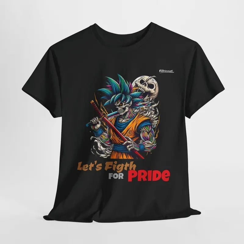 Dragon ball inspired t shirt, Let's Fight for Pride Graphic Shirt, Anime inspired tee, Festival Wear, Activism Tee, Gift for Allies