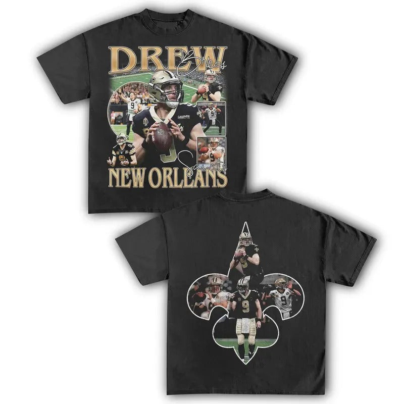 Drew Brees 2 Sides T-shirt Sweatshirt Hoodie For M_757 - Unisex And Inclusive - Multiple Colorways - Full Size Range