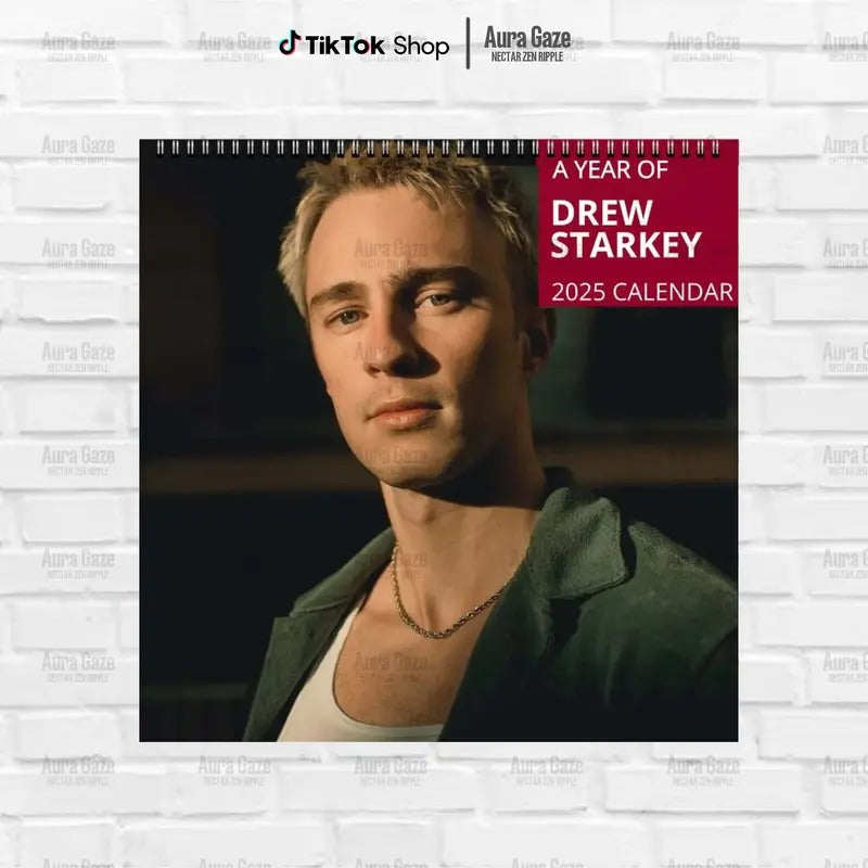 Drew Starkey 2025 Wall Calendar Planner, Outerbanks OBX, Unique Holiday Gift, Gift For Her, Drew Starkey Celebrity Merchandise, Celebrity Crush Merch