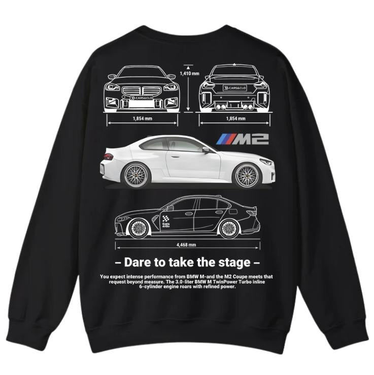Drive in Style: Car-Themed Sweater, G87 M2 Black Sweatshirt, G87 M2 Technical Specs Sweatshirt, Racing Shirt, Sport Car Shirt Menswear Top Streetwear