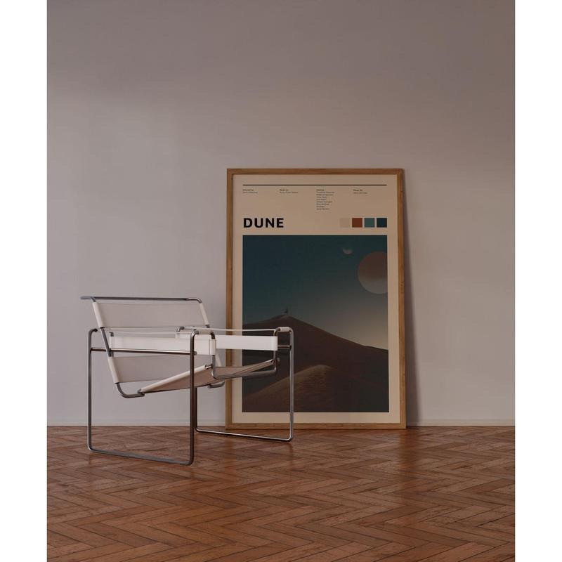Dune (2021) Inspired Movie Poster, Retro Aesthetic Print, Minimalist Trendy Wall Art | Digital Print