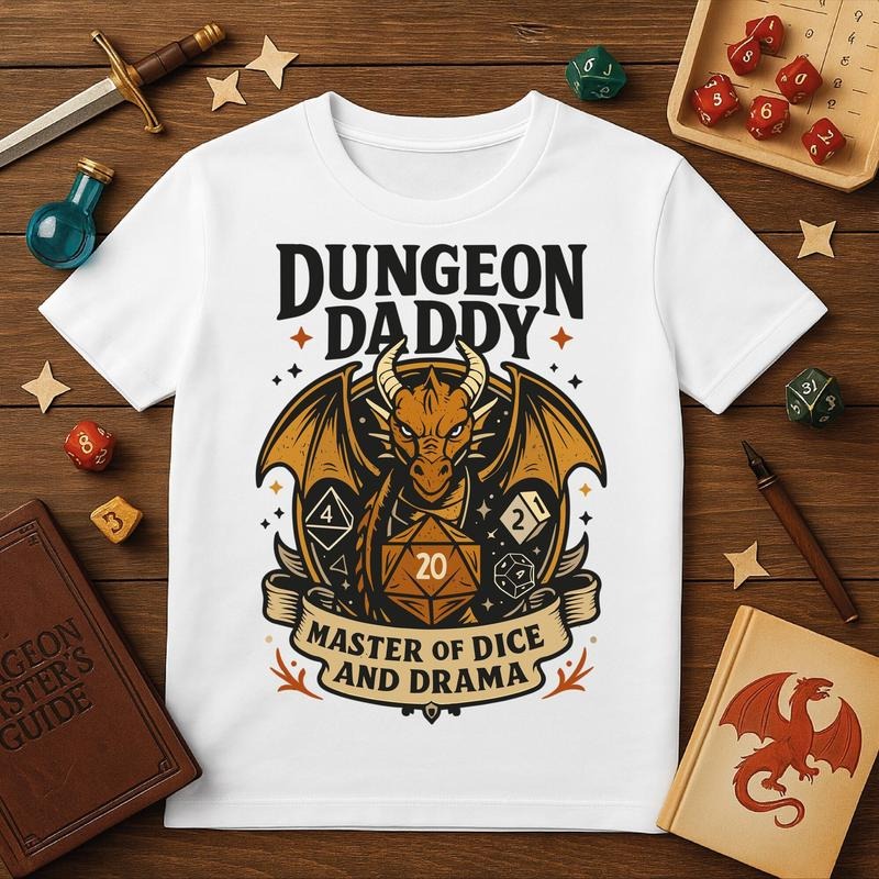 Dungeon Daddy Present Boyfriend Husband Premium Crewneck TShirt , Bella + Canvas 3001