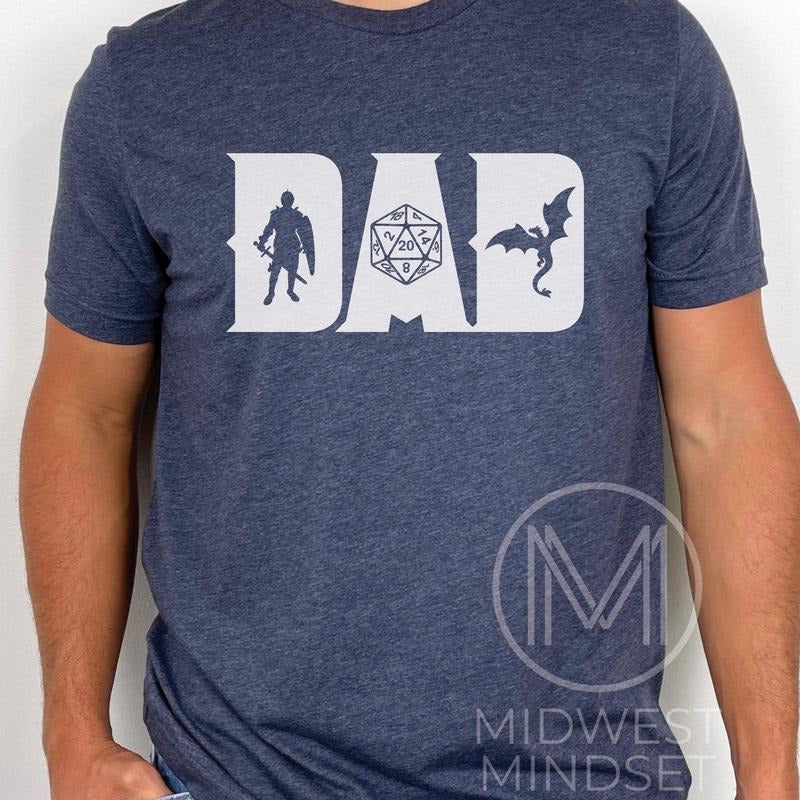 Dungeon Daddy Shirt, Dnd Dad Tee, D&D Gift For Fathers Day, Dungeons And Dragons Gift, Fantasy Ttrpg Shirt, Dungeon Master Birthday Gift