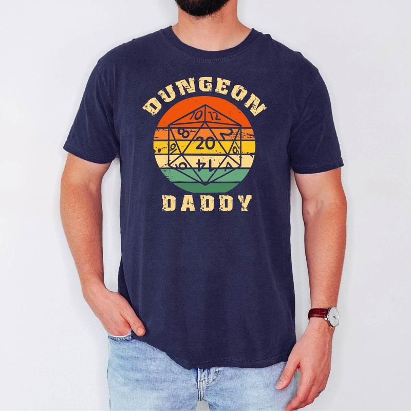 Dungeon Daddy TShirt , Dnd Dungeon Dad Shirt , Fathers Day Gift TShirt, Bday Or Xmas Gift , Dungeons And Dragons Clothing For Him
