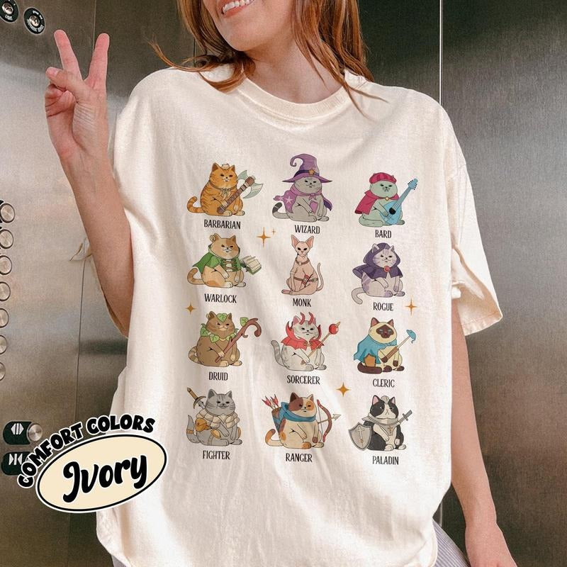 Dungeons And Cats Shirt, Dungeons Game Tshirt, Dnd Shirt Gifts, Funny D&D Cats, Role Playing Game Shirt