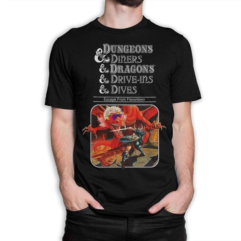Dungeons And Diners And Dragons And DriveIns And Dives Funny TShirt , Dnd Dungeons & Dragons Shirt , MenS WomenS All Sizes Yw343