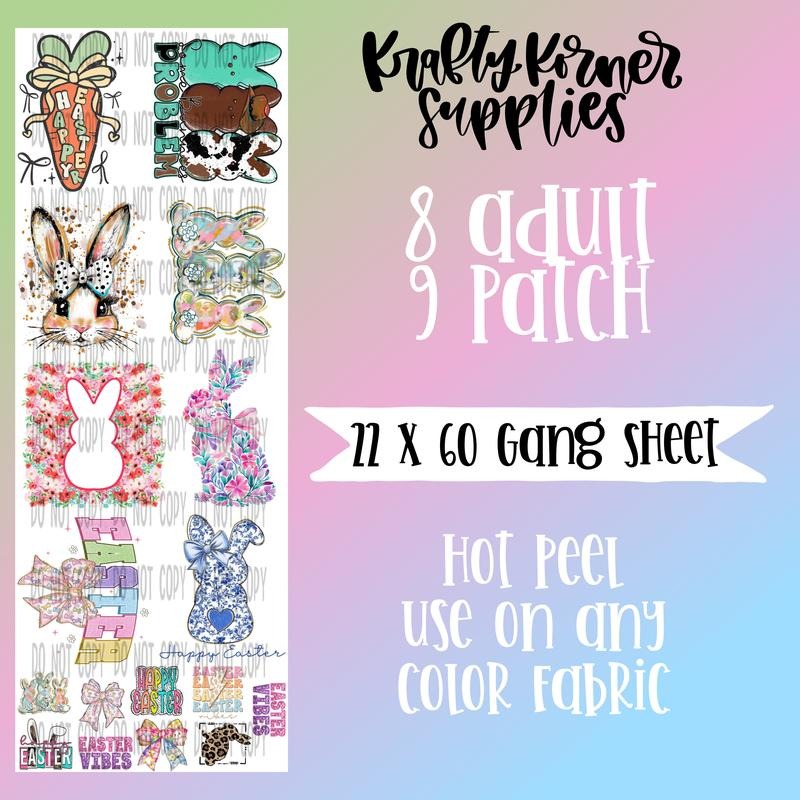 Easter 2.0 DTF Transfer Gang Sheet, 22 x 60