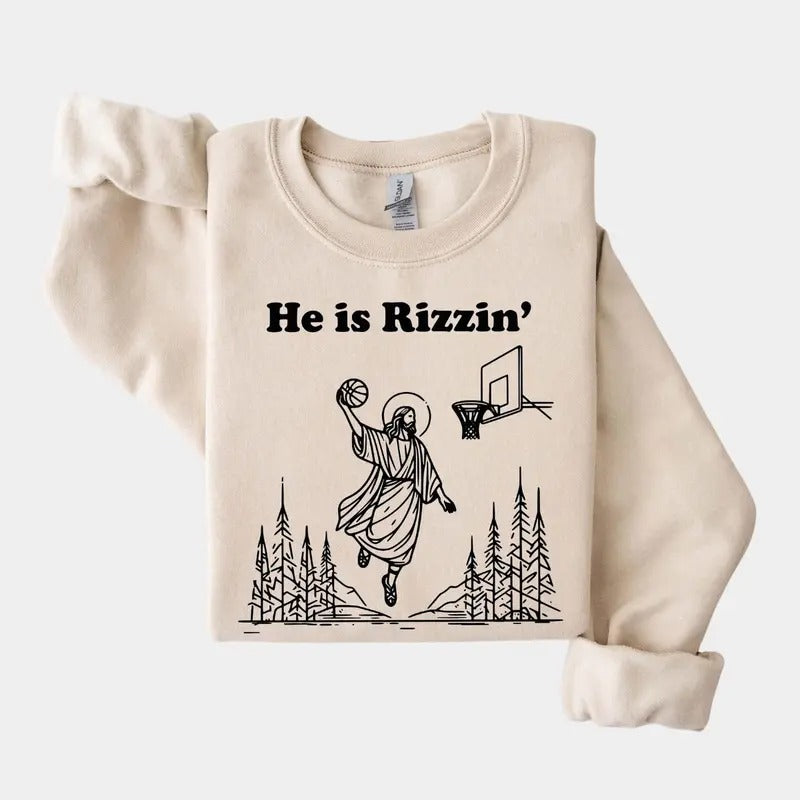 Easter He Is Risen Sweatshirt - Jesus Easter Sweater - Easter Sweatshirt For Women And Men - Casual Style
