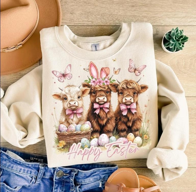 Easter Highlands DTF Transfers - THIS IS NOT A SHIRT