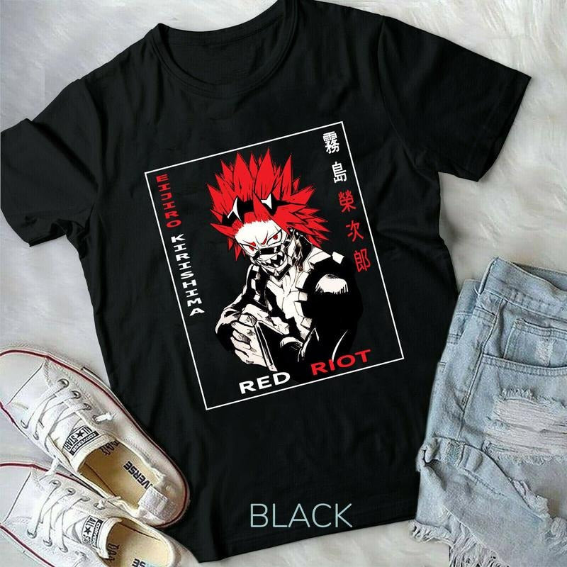 Eijiro Kirishima Eijiro My Hero Academia T-Shirt S-4XL,Red Riot new shirt