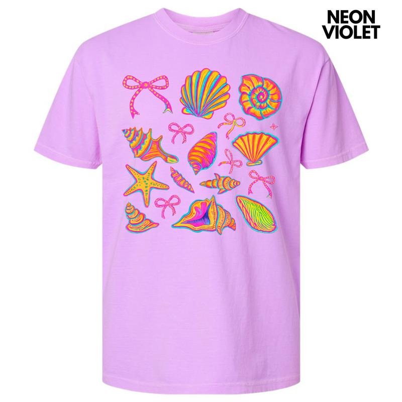 Electric Seashell Collage Comfort Colors T-Shirt 'NLB'