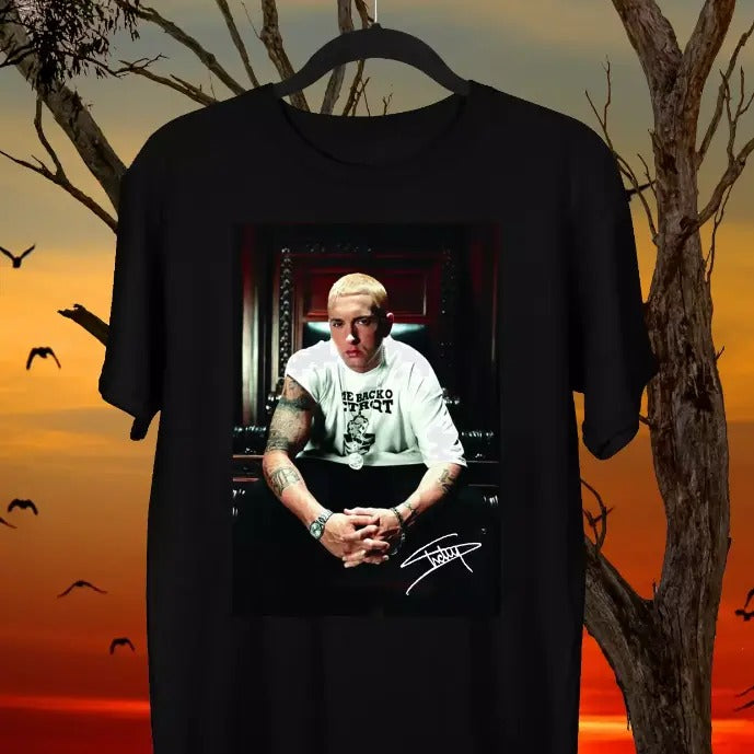 Eminem men women black T-Shirt Short sleeve unisex