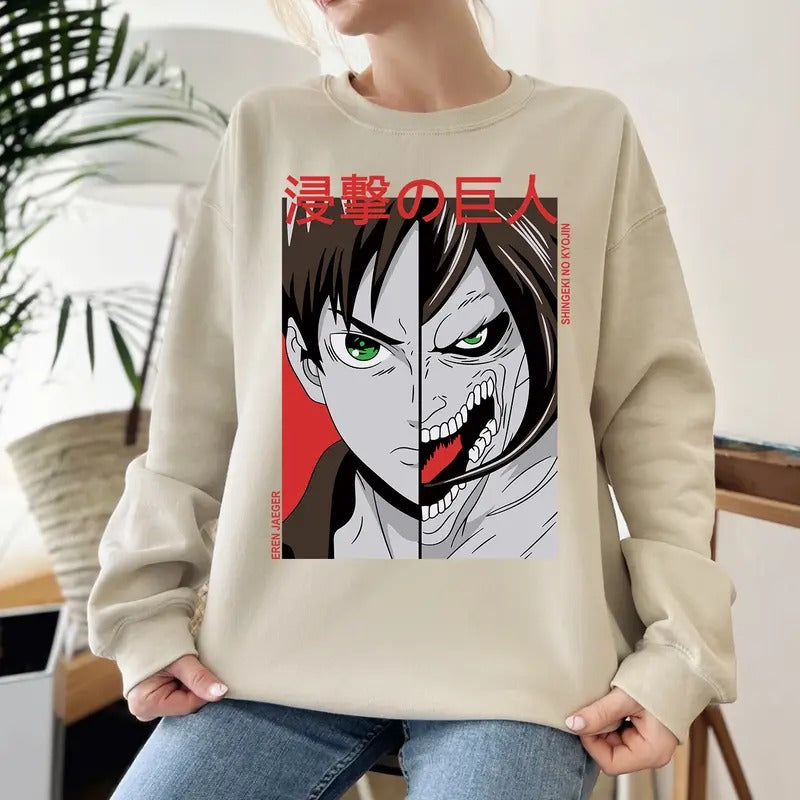 Eren Yeager 2 Form Anime Unisex T-Shirt, Sweatshirt, Hoodie