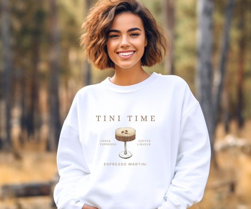 Espresso Martini Tini Time Crewneck Sweatshirt