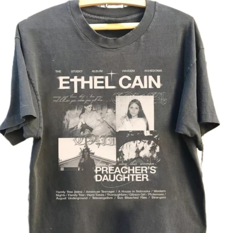 Ethel Cain T-shirt, Ethel Preacher's Daughter Graphic Tee, Retro 90s Music Tee Top, Gift for Fans