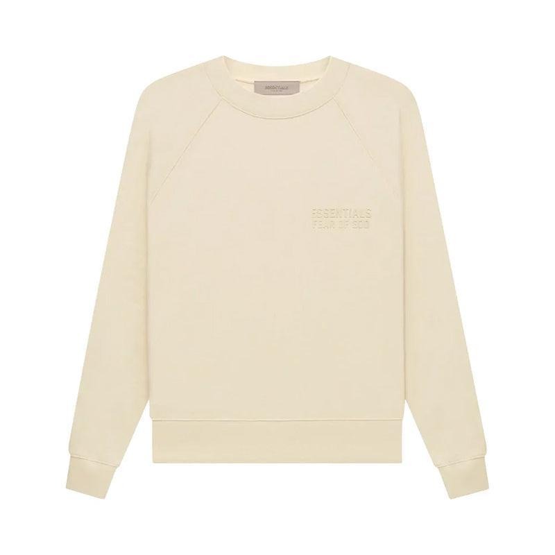 FEAR OF GOD ESSENTIALS LOGO CREW NECK SWEAT EGG SHELL COLOR