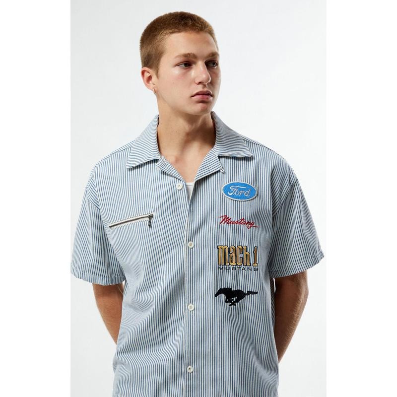 FORD Men's Button Down Work Shirt