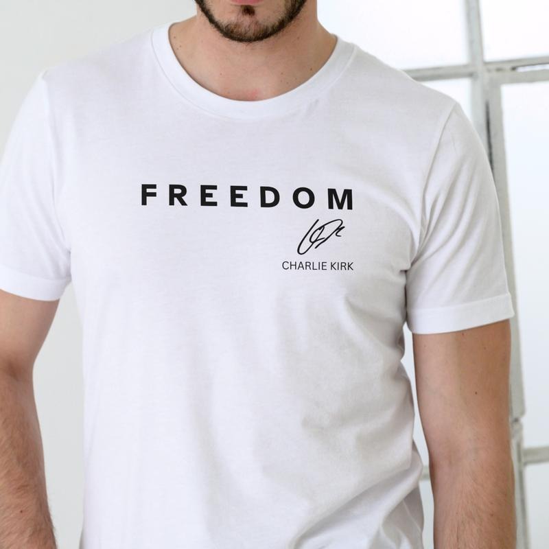 FREEDOM CHARLIE KIRK T Shirt, Unisex Cotton
