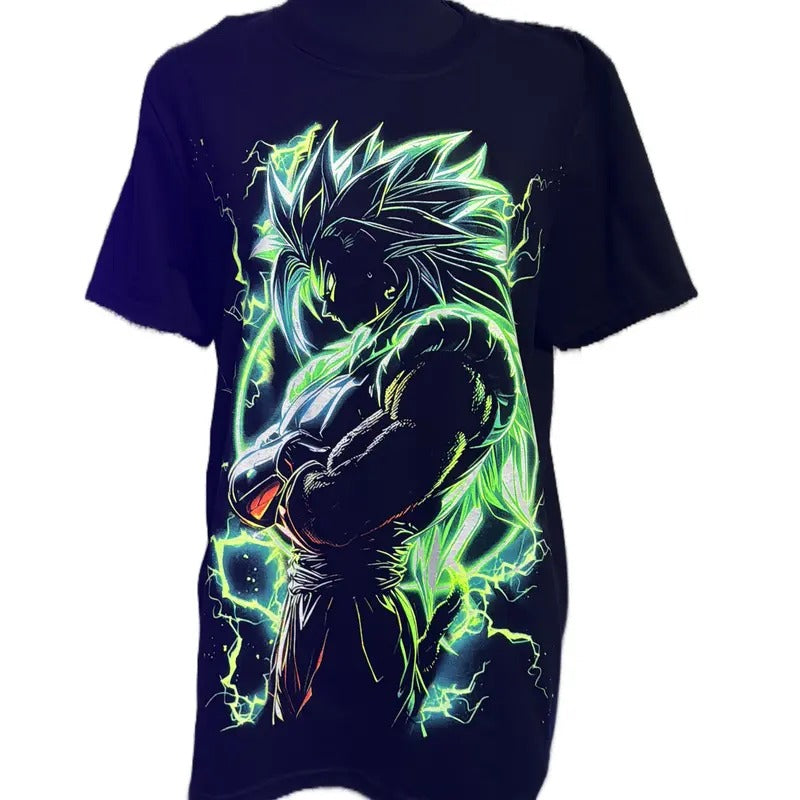 Face verde T-shirt Tshirt Summer Crewneck