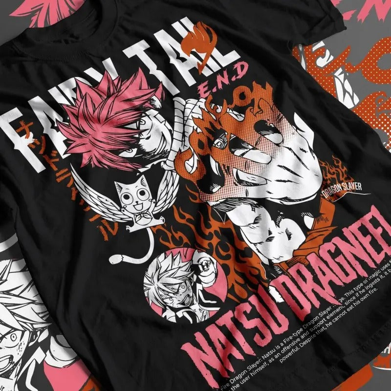 Fairy Tail Natsu Dragneel Gray Fullbuster Anime Unisex T-Shirt Tee ALL SIZES