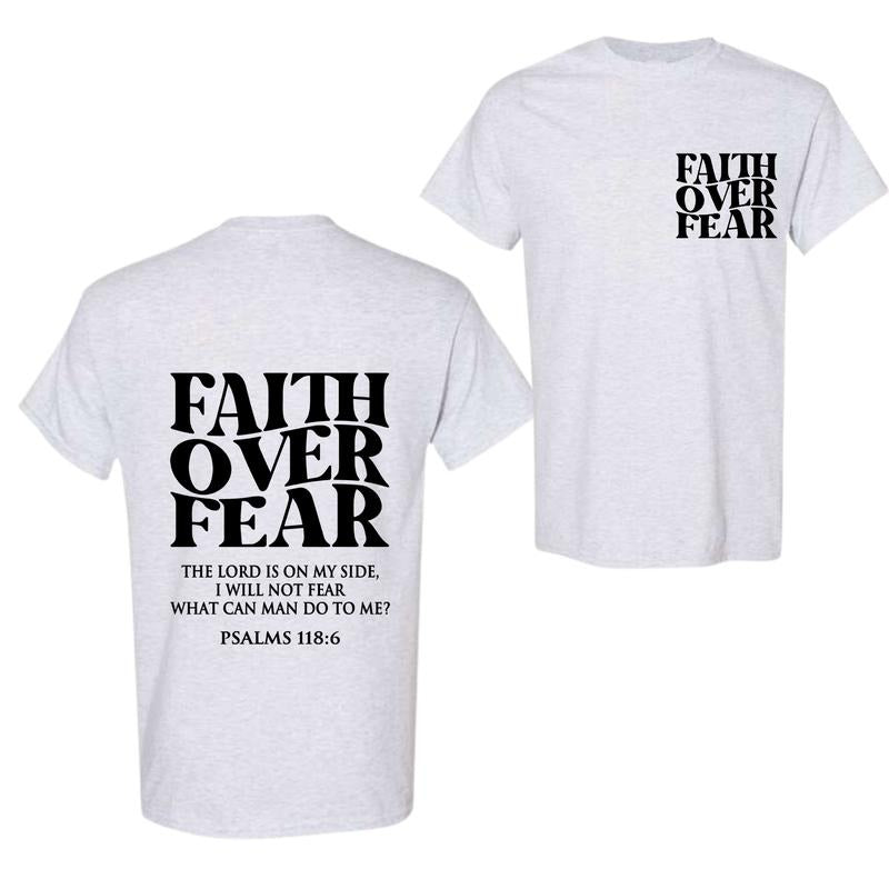 Faith Over Fear Tee , Christian T-, Jesus , Full Color, Full Size cheap shirts