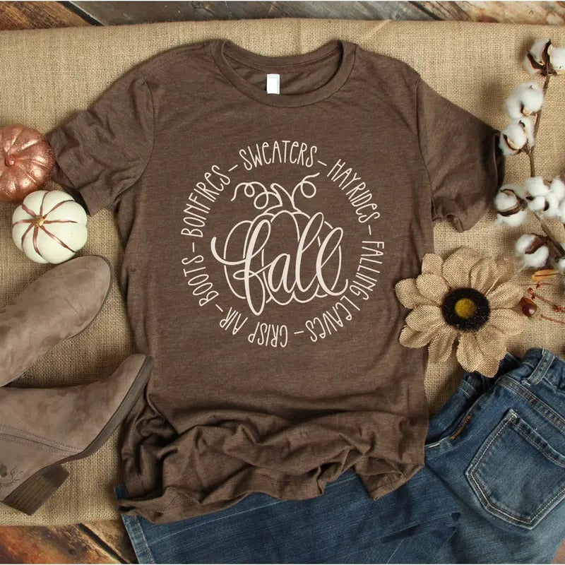 Fall Sweaters Hayrides Graphic Tee