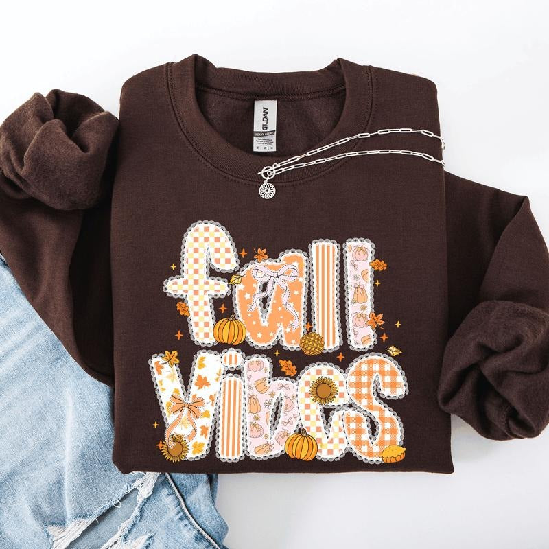 Fall Vibes, Patterns, Halloween, Pumpkin, Autumn Sweatshirt