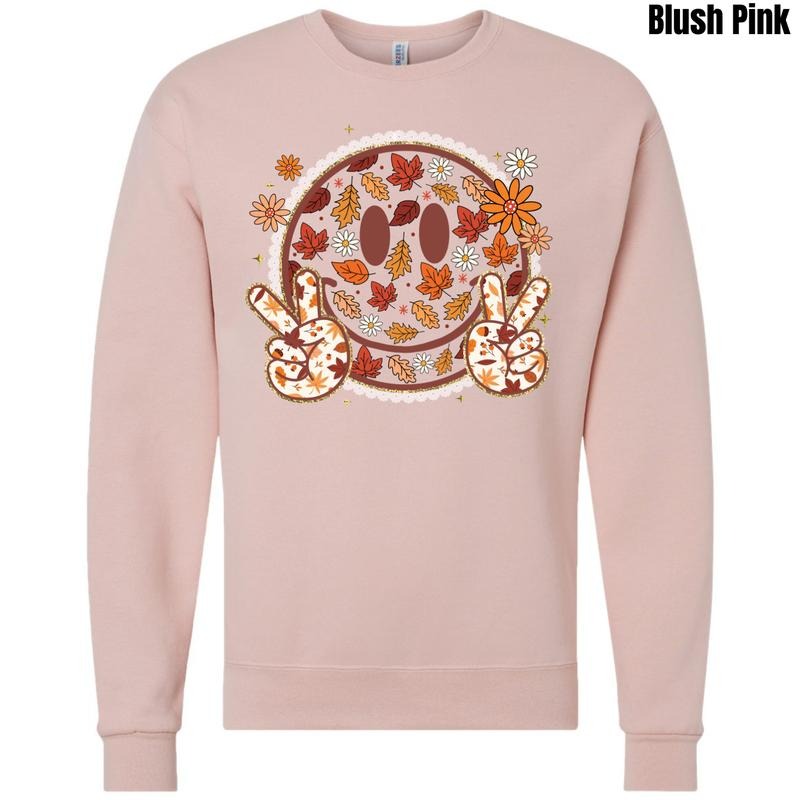Falling Leaves Happy Face Sweatshirt 'NLB'