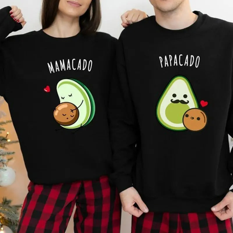 Family Matching Avacado Sweatshirt, Mamacado Sweatshirt, Papacado Sweatshirt, Babycado Shirt, Pregnancy Announcement, Avocado Couple Tee