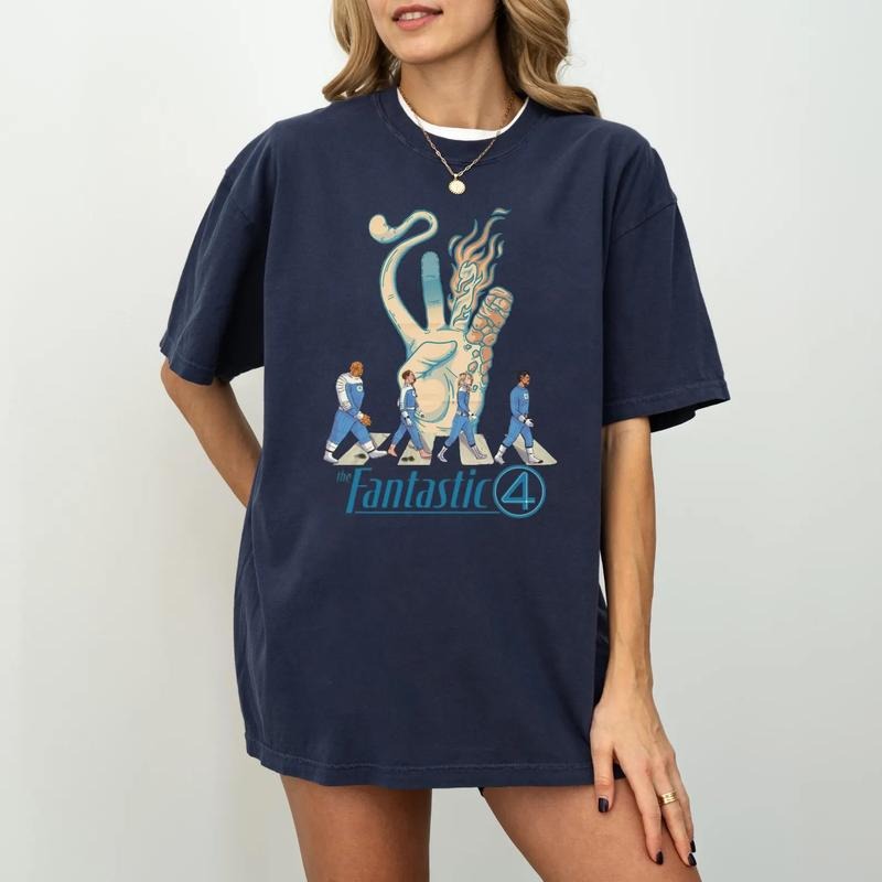 Fantastic Four Team T-Shirt, Pedro Friend Retro Tee
