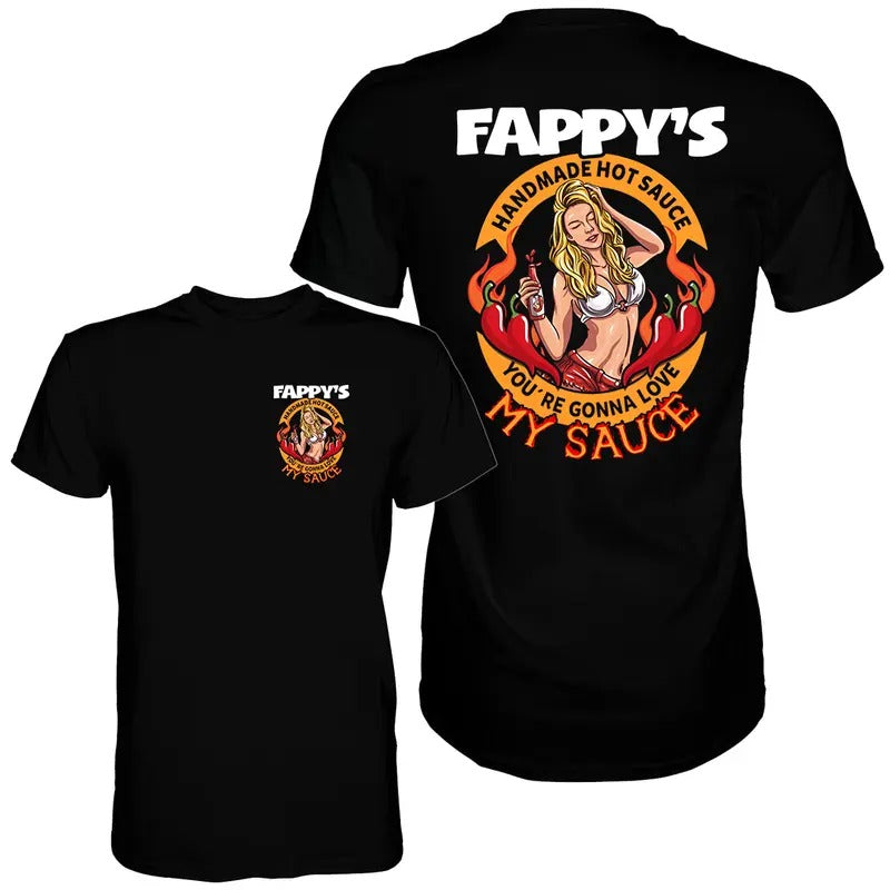 Fappy's Hot Sauce Cotton Tee, Funny Humor tee