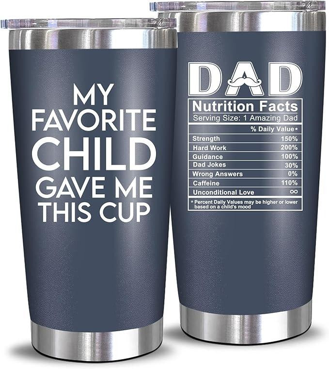 Father's Day Gift For Dad, Birthday Gifts For Dad From Daughter, Son, Kids, Husband Gift, Birthday Present Ideas For Father, New Papa, Bonus Father, 20 & 30 Oz Tumbler