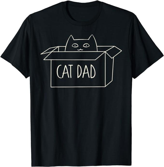 Father's Day T-Shirt, Gifts For Dad, Cat Dad Funny Cat Daddy Shirts for Men for Fathers Day T-Shirt Menswear Top