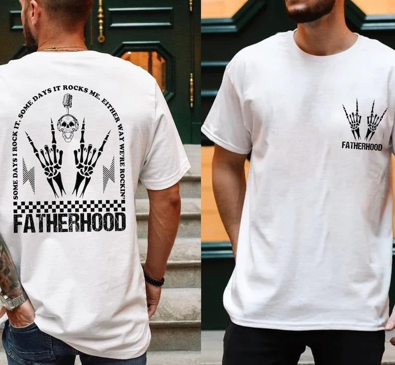 Fatherhood Some Day I Rock It T-shirt, Retro Fatherhood Shirt, Father's Day Gift, Daddy Shirt, Funny Fatherhood Rock Skeleton T-shirt Hoodie, T-shirt and sweater