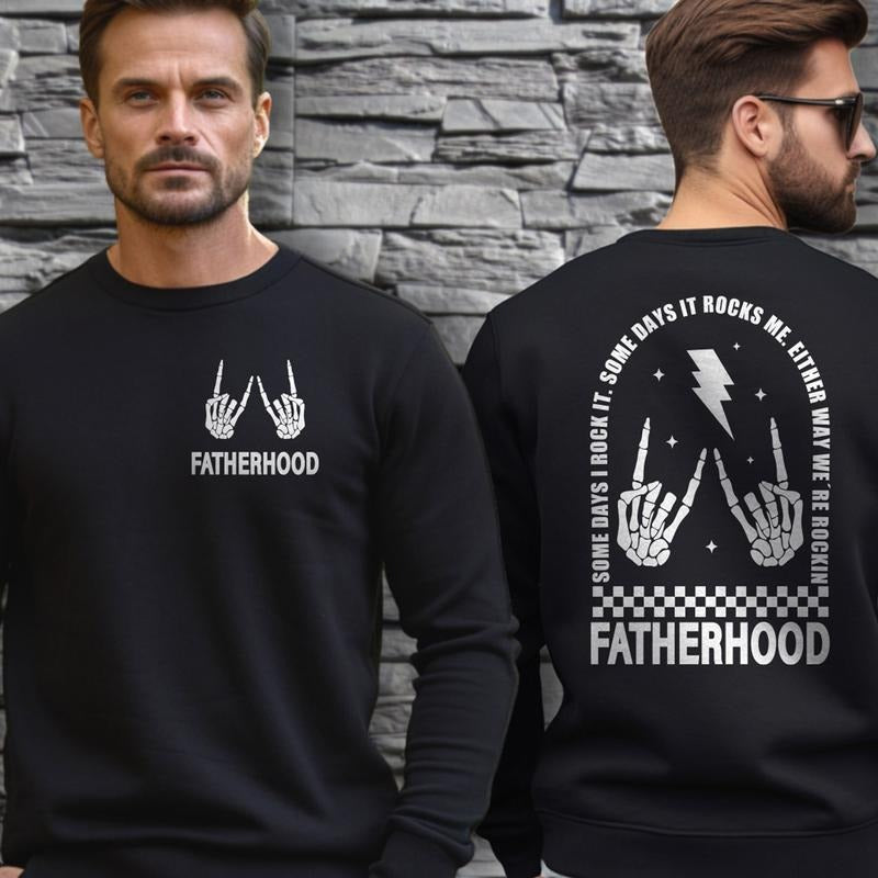 Fatherhood Some Day It Rocks Me Sweatshirt Cool Fatherhood Retro Dad Crewneck Funny Fatherhood Sweatshirt FatherS Day Gift