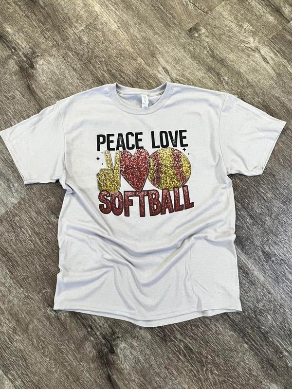 Faux Glitter Sports Tees