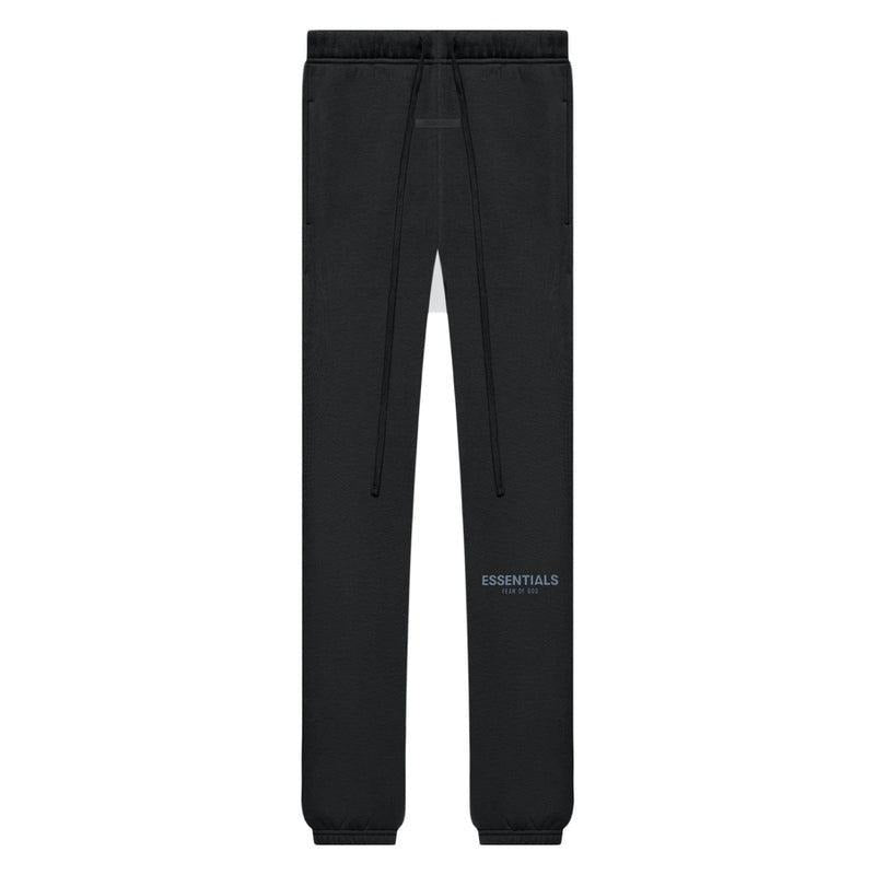 Fear Of God Essentials Stretch Limo Sweatpant - Black Casual Comfy Loose Menswear Trouser with Beige Plain Design #Fashionweek #Fallfreshness