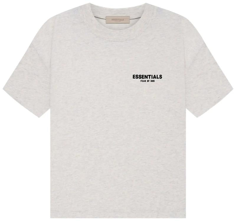 Fear of God Essentials Tee 'Light Oatmeal' 125BT212062F - Fitted Short Sleeve Crew Neck Cotton Jersey T-Shirt for Men #Fashionweek #Fallfreshness